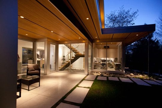 Patio at the front door