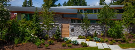 Exterior shot of North Vancouver custom home
