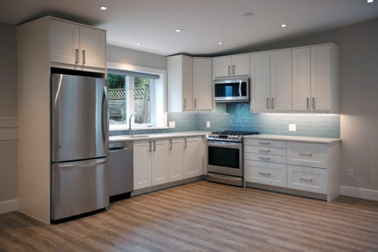angle shot of IKEA kitchen.